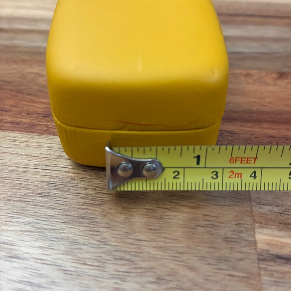 Ray-Ban Yellow Eyeglass Hard Case Glasses Protector Hinged Clamshell Felt Lined - Picture 7 of 10